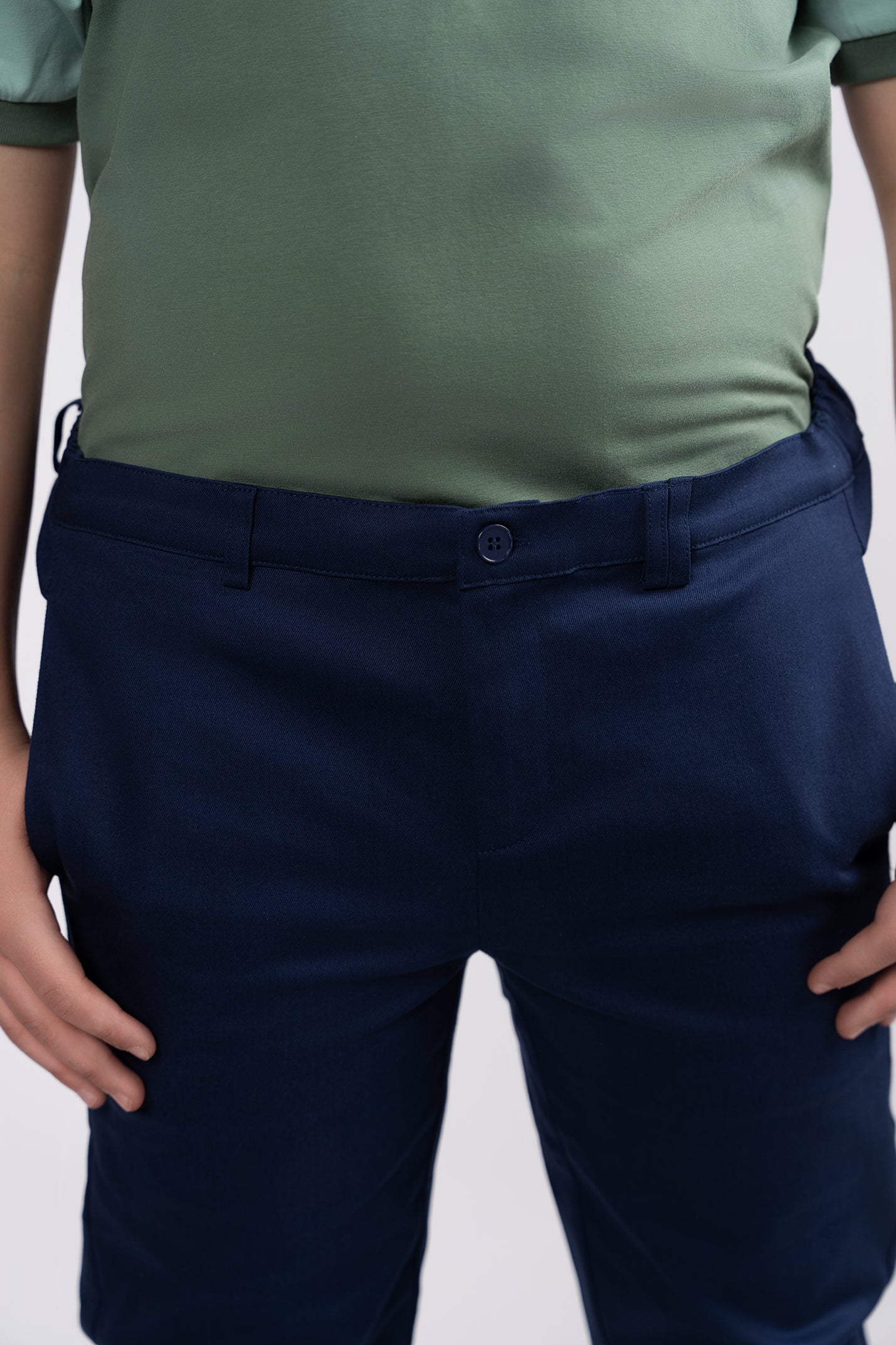 Navy Cotton Chino Pants