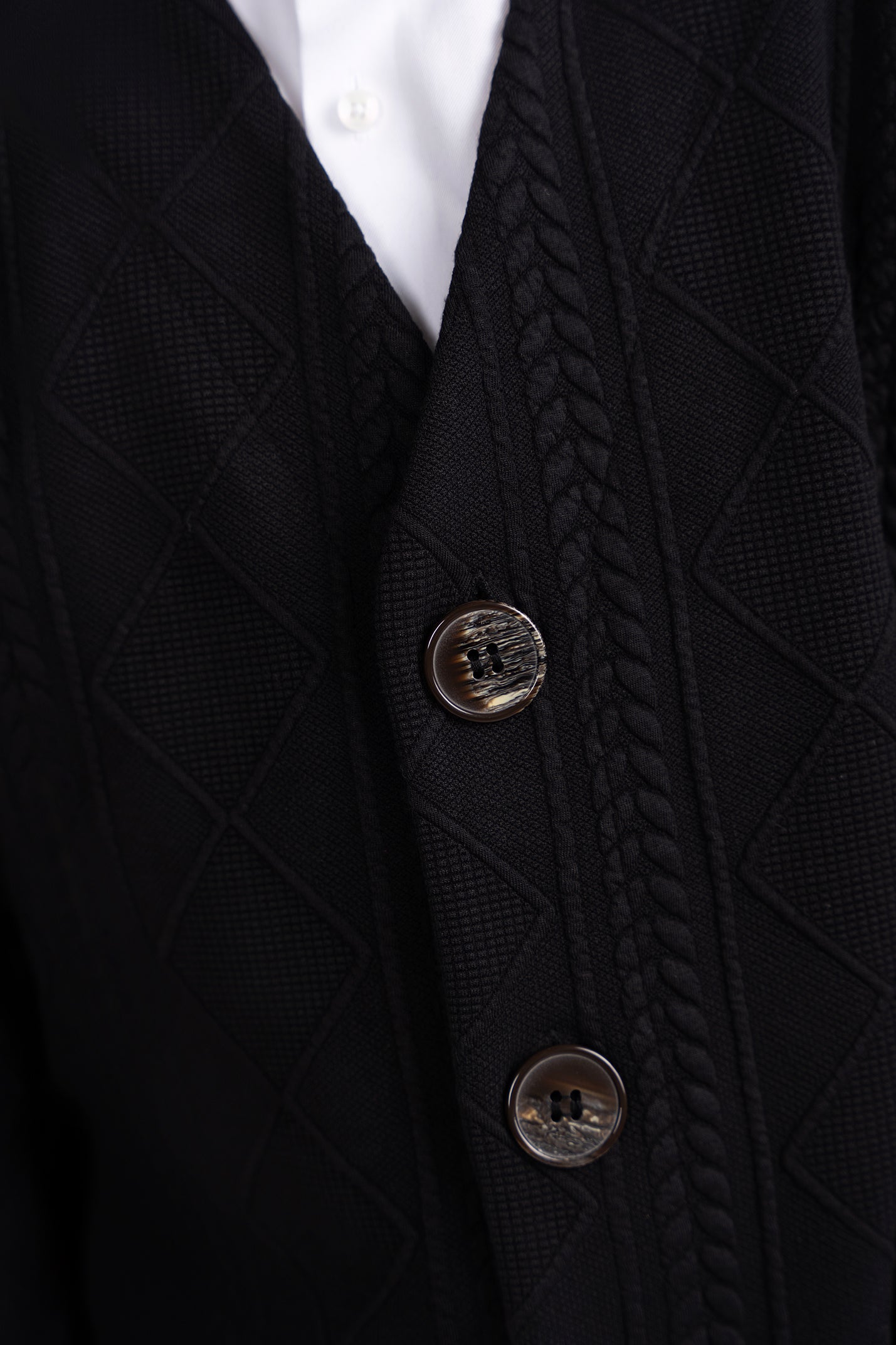 Black Chunky Knit Cardigan