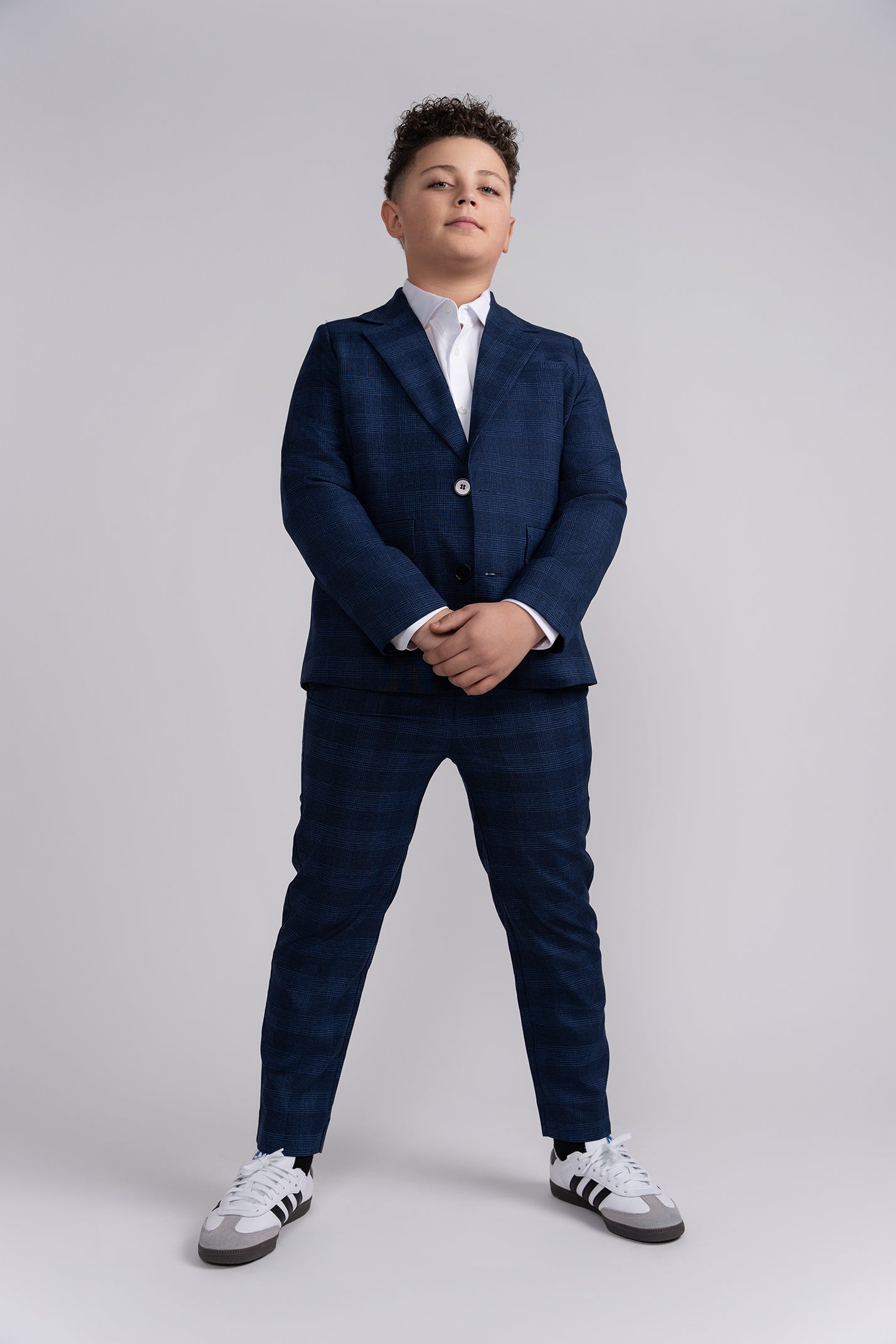 Herringbone Plaid Dress Pants