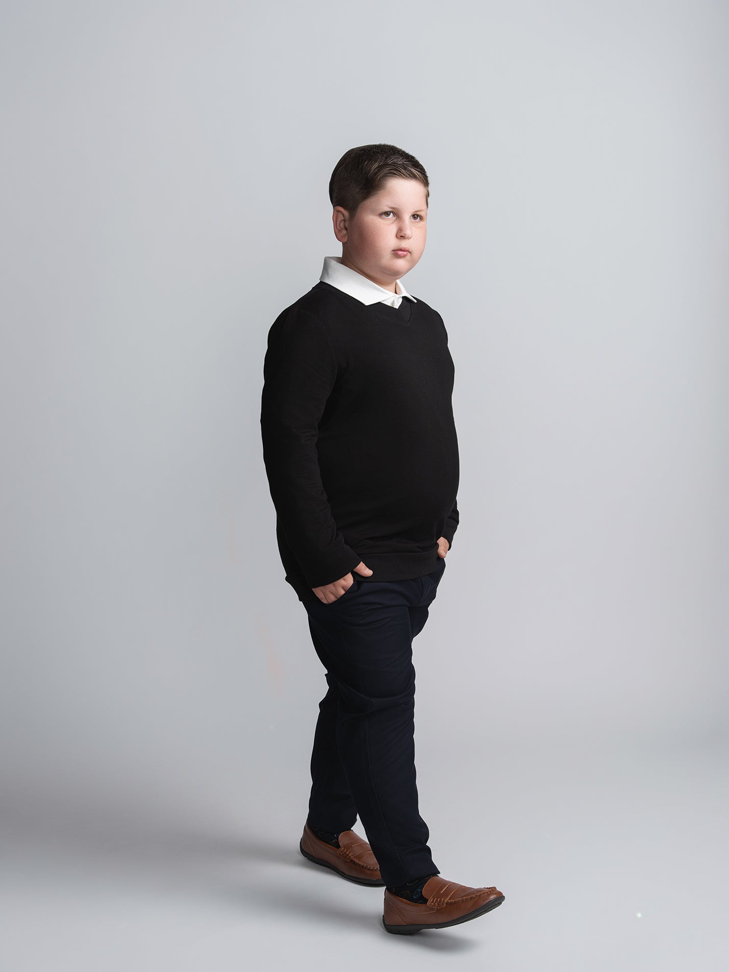 Black V-neck