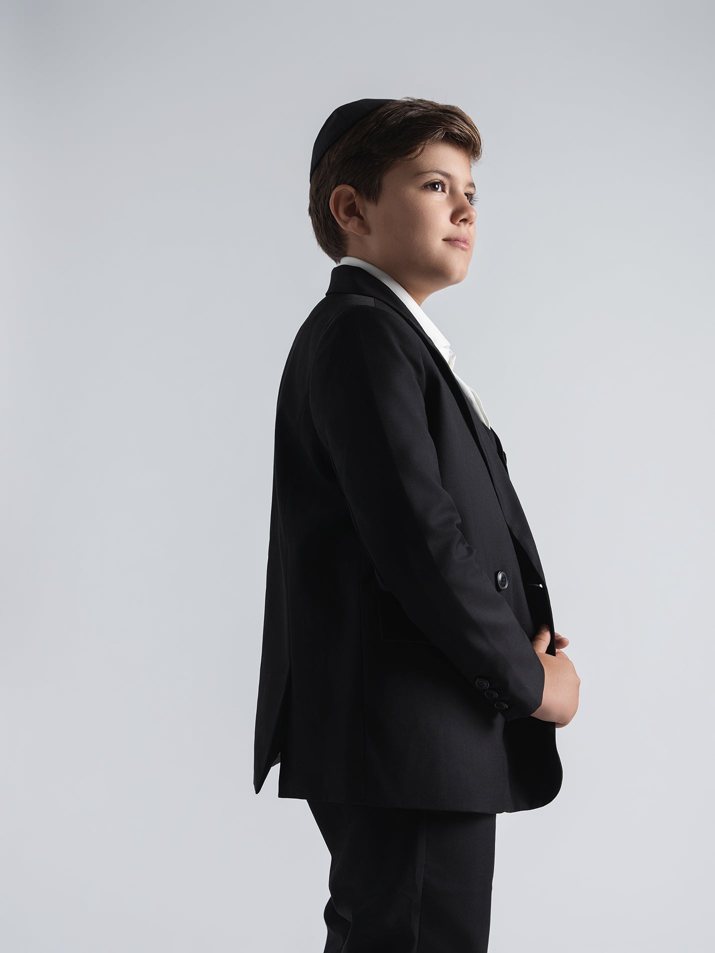 Black Double Breasted Dress Blazer Husky Boys