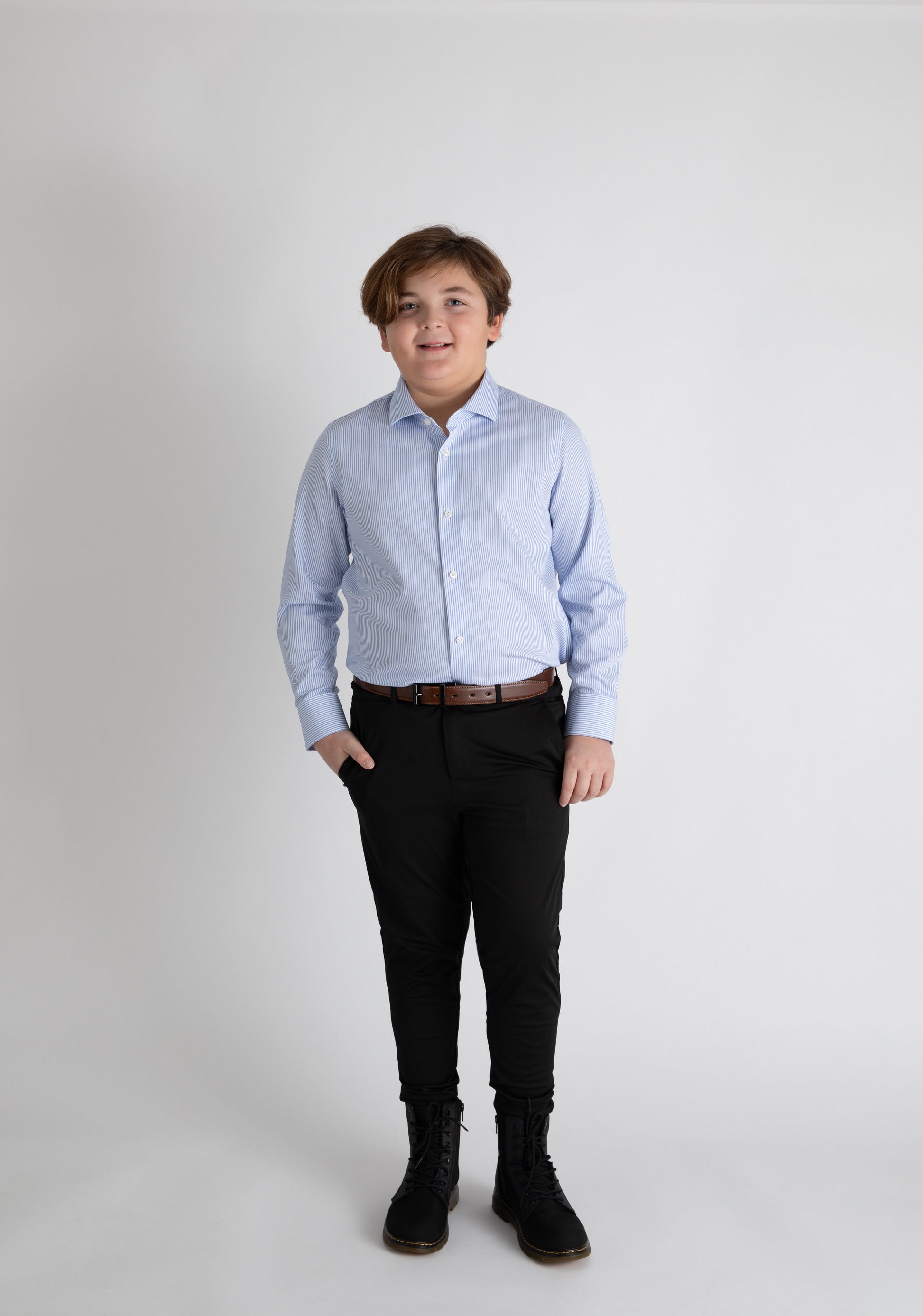 Black Flex Stretch Pants Husky Boys