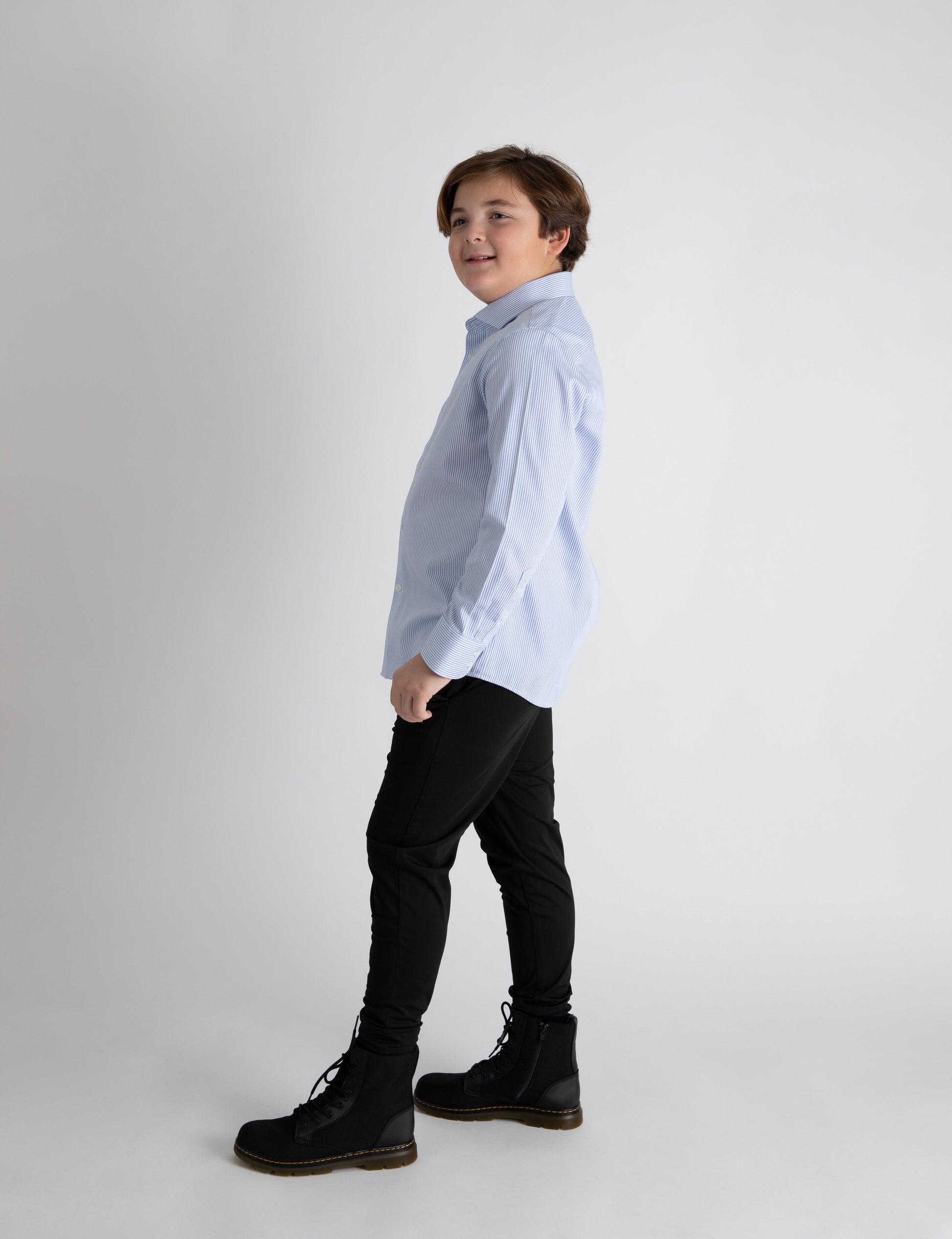 Black Flex Stretch Pants Husky Boys side