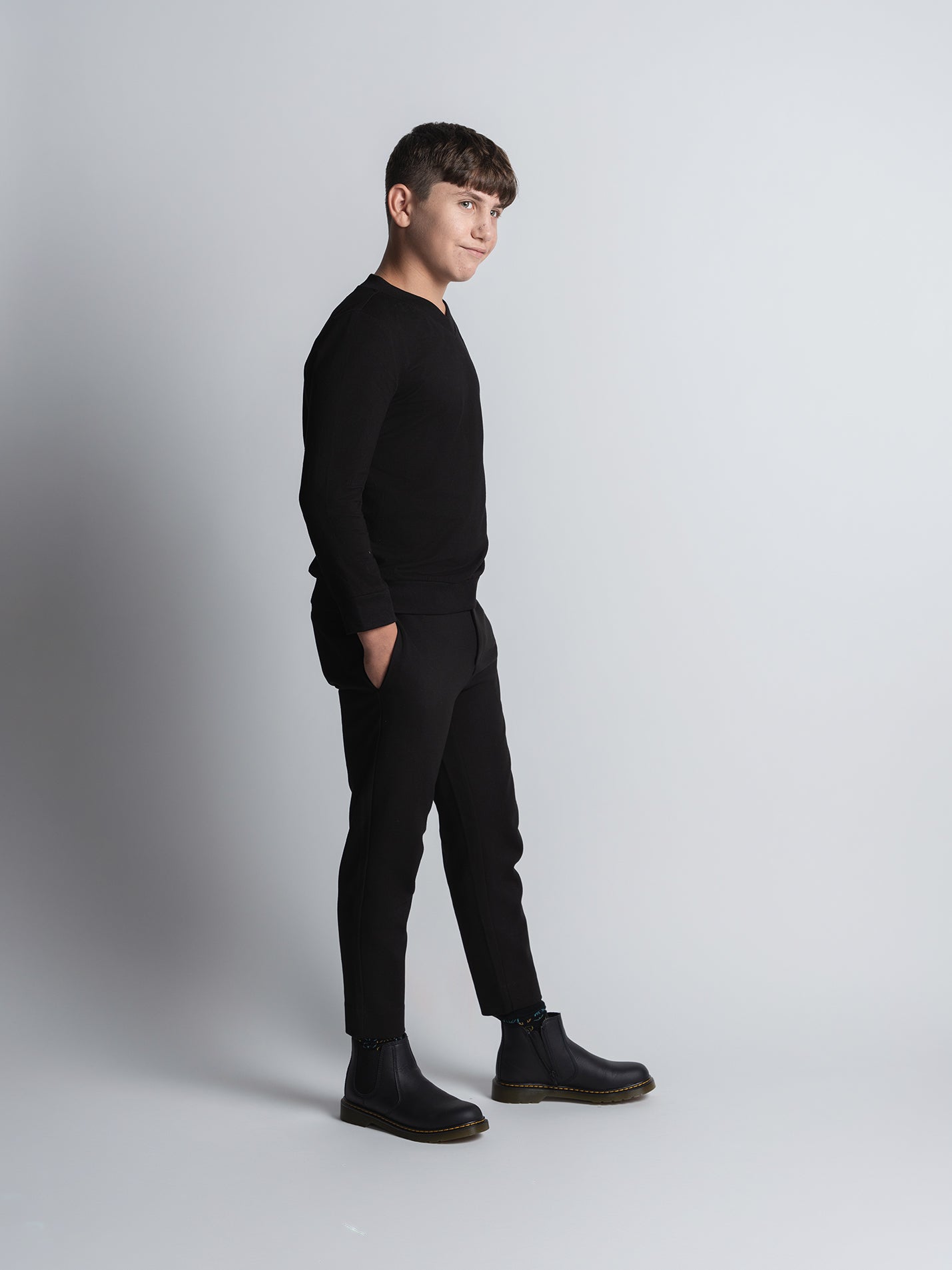 Black Stretch Pants Husky Boys