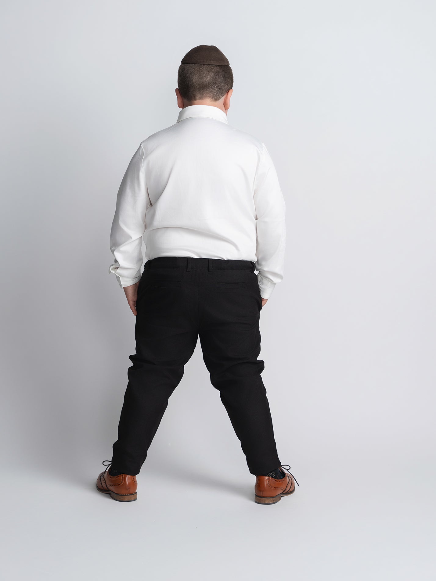 Black Suit Pants Husky Boys back