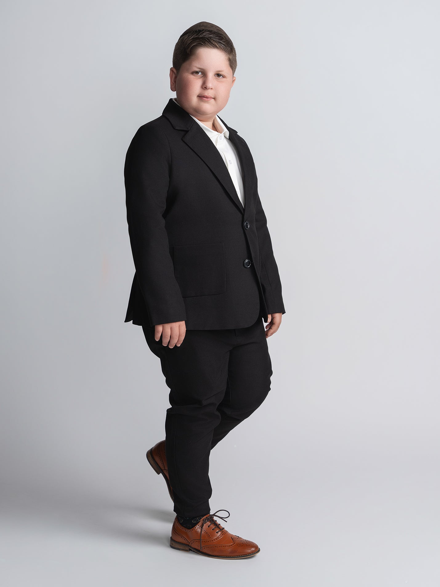 Black Suit Pants Husky Boys with blazer