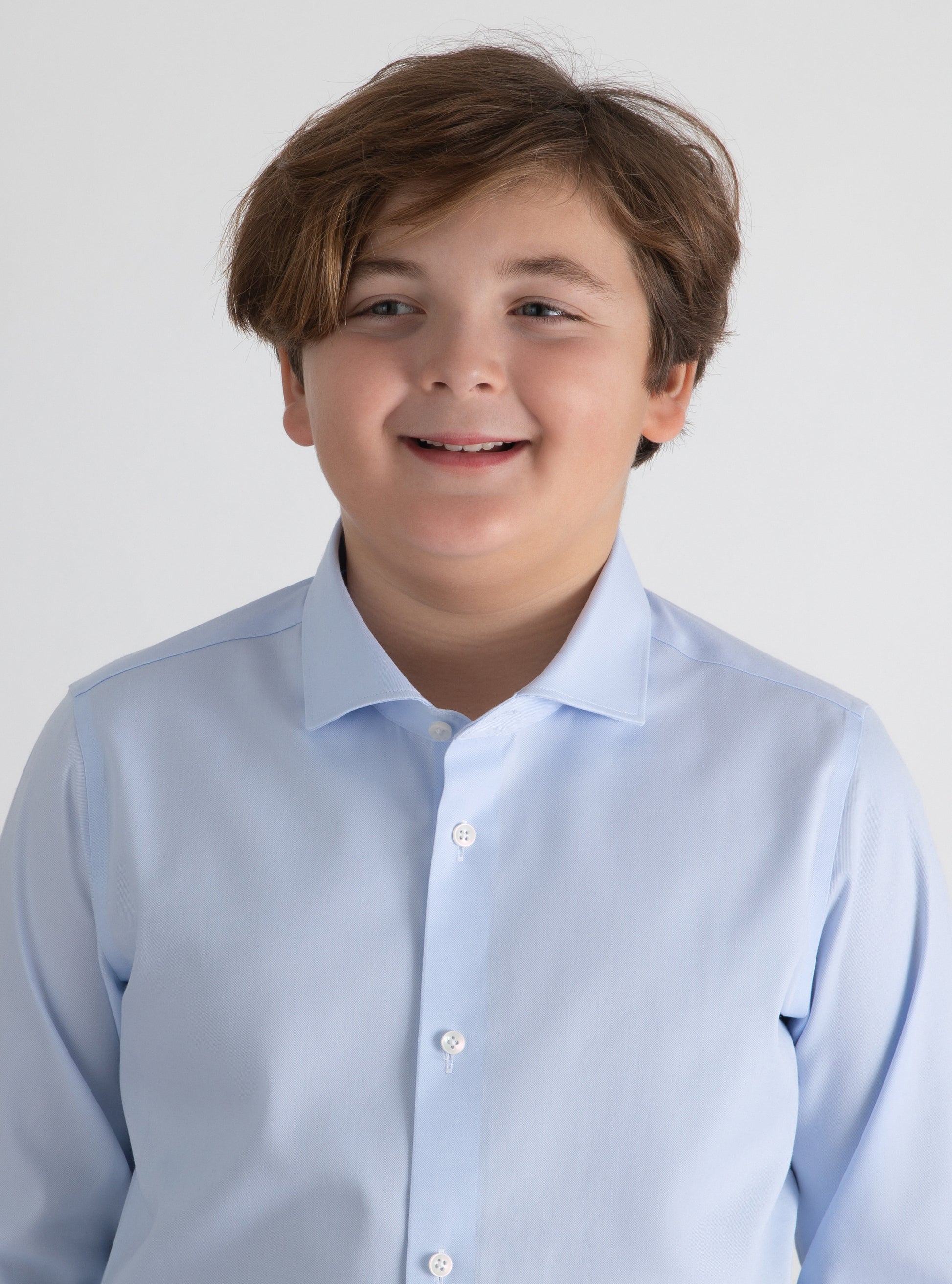 Blue Non-Iron Dress Shirt Husky Boys