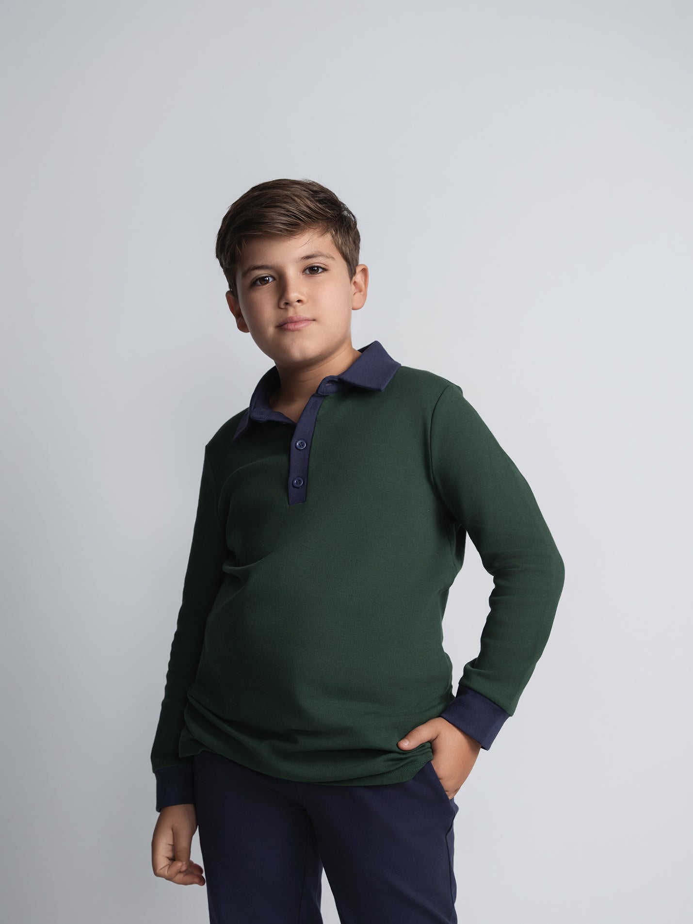 Classic Forest Green Polo Husky Boys