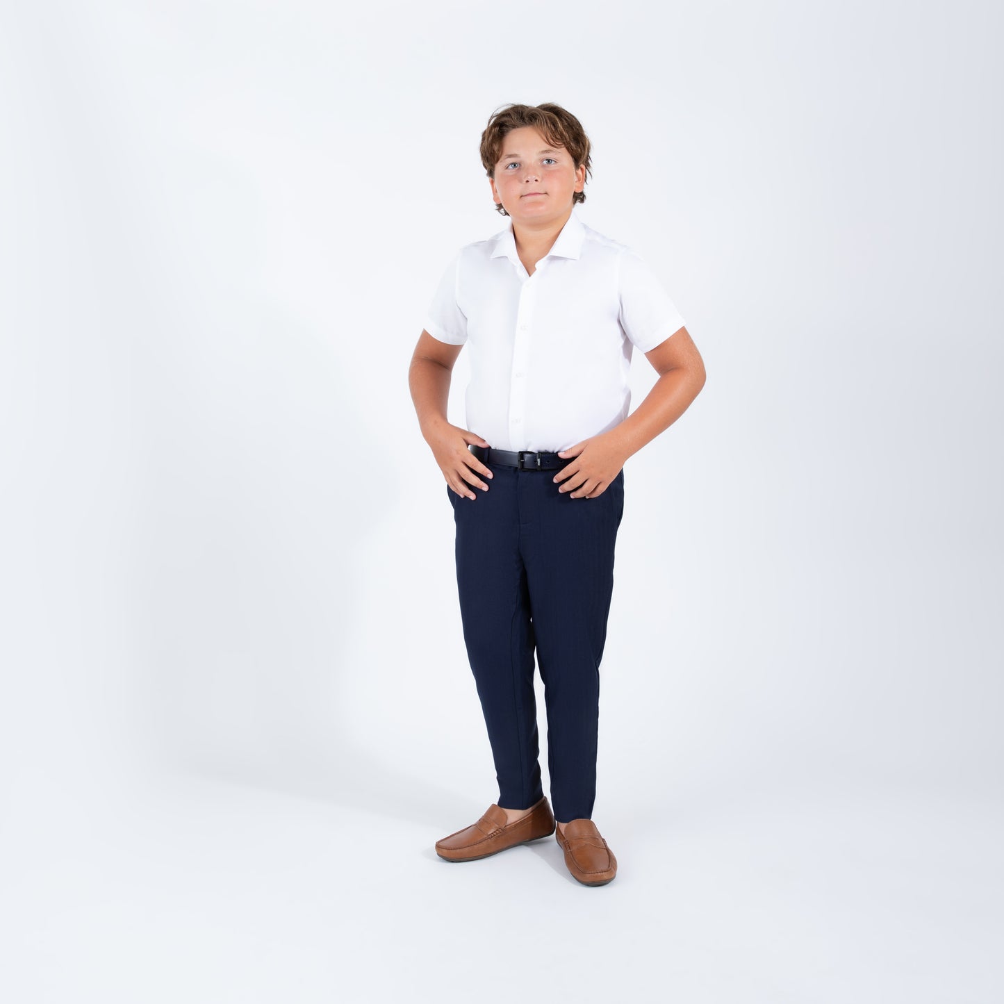 Navy Pinstripe Dress Pants