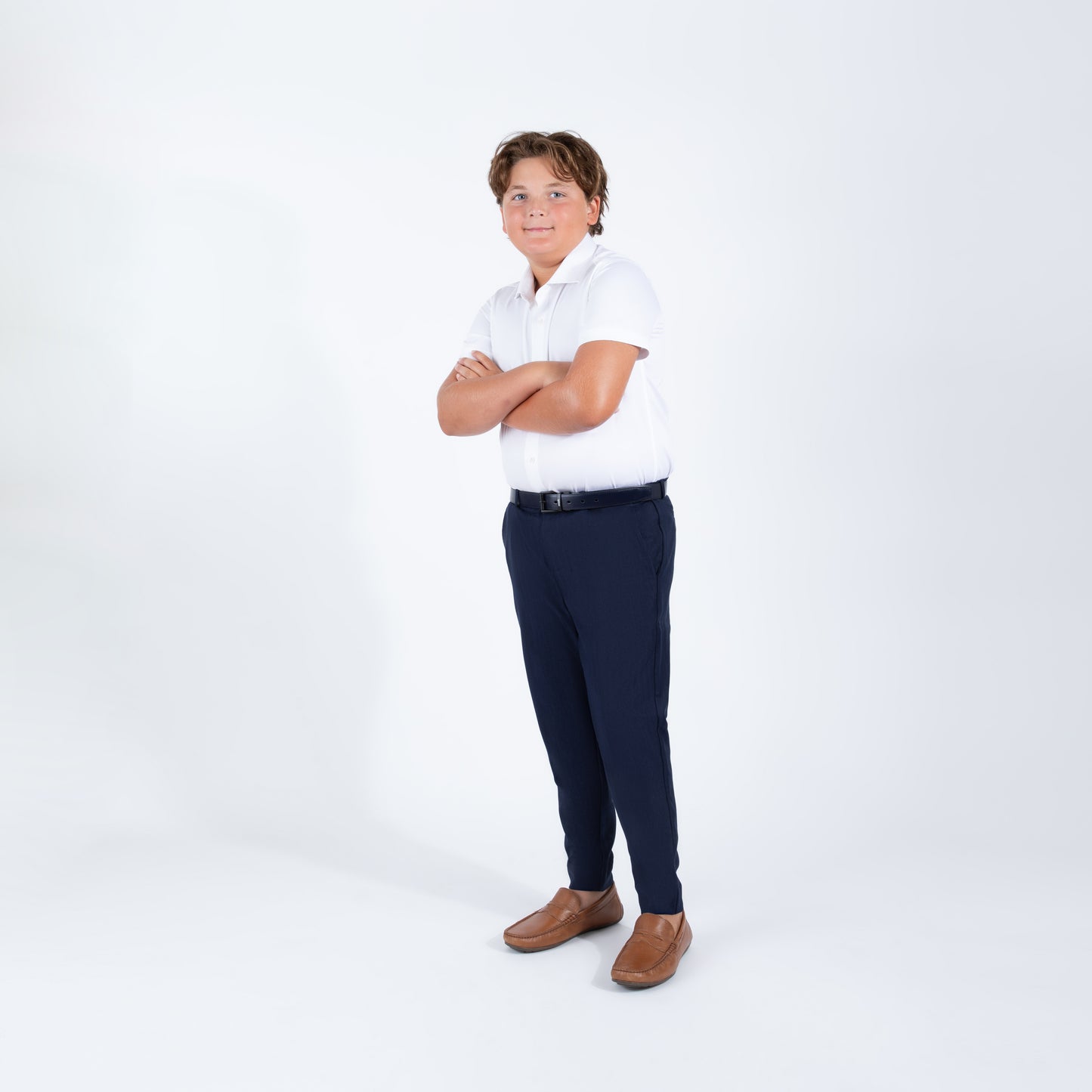 Navy Pinstripe Dress Pants
