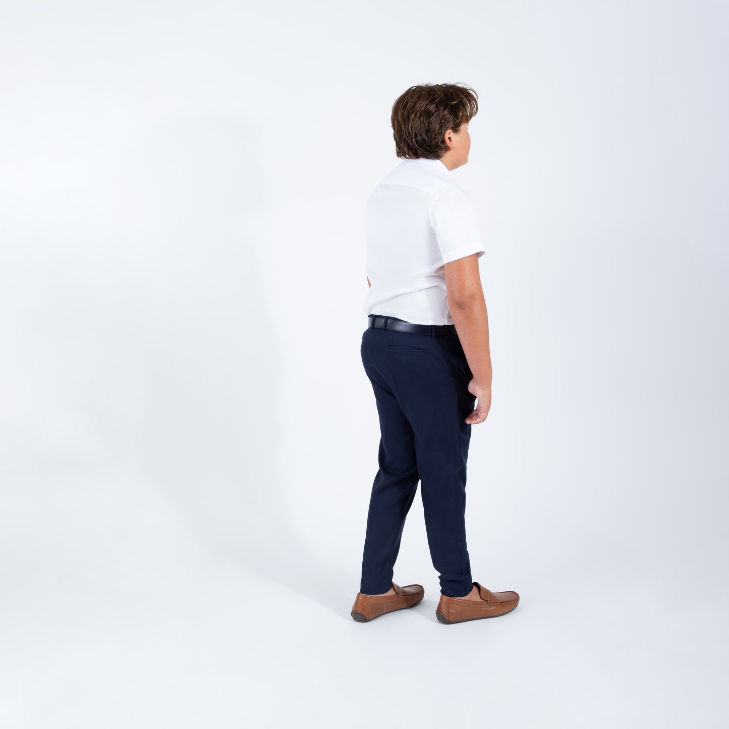 Navy Pinstripe Dress Pants