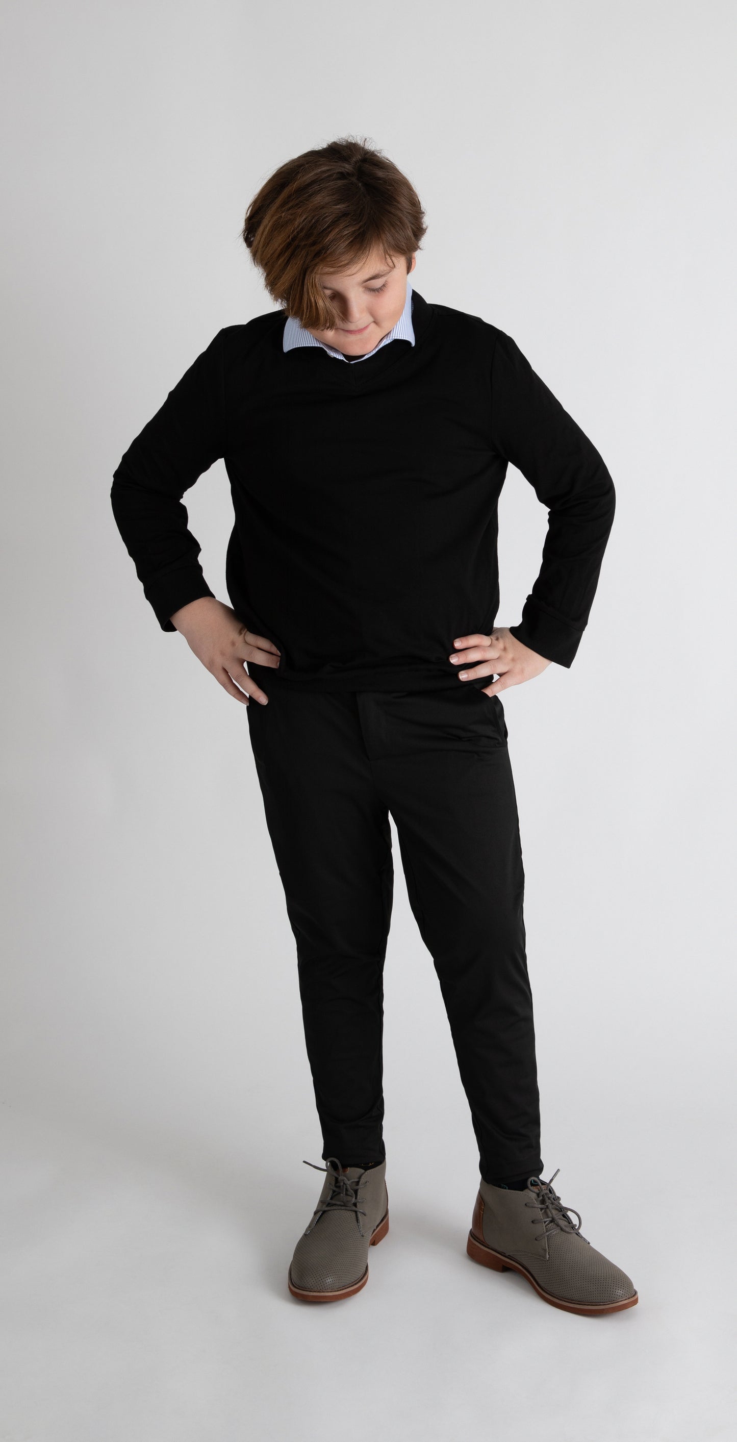 Black V-neck