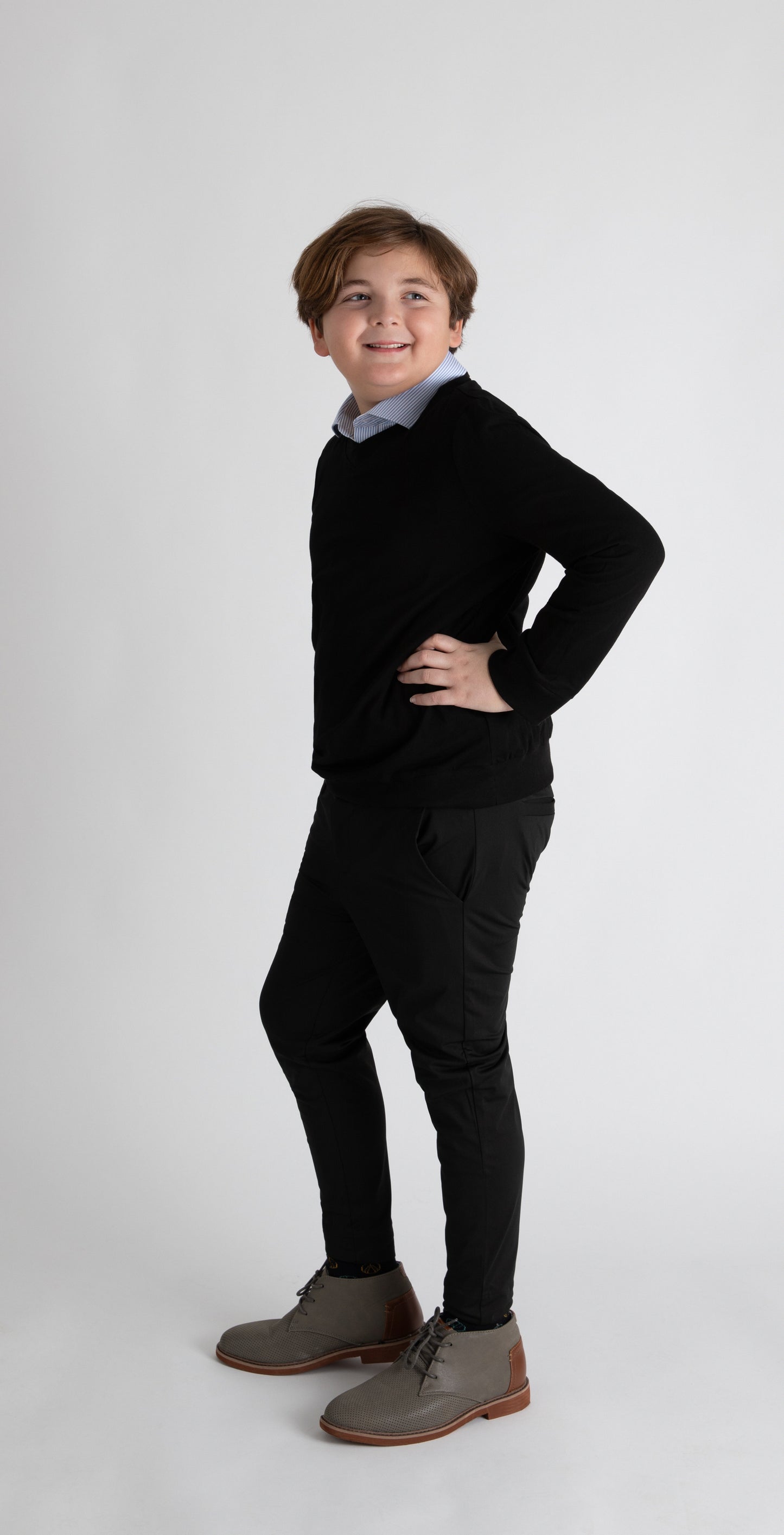 Black V-neck