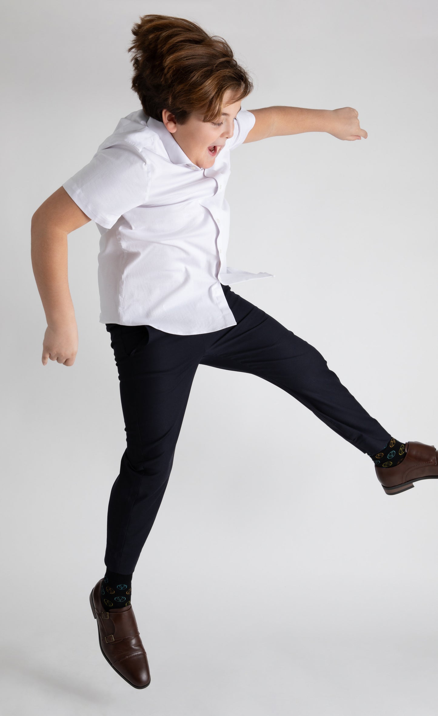 White Knit Dress Shirt Short Sleeve