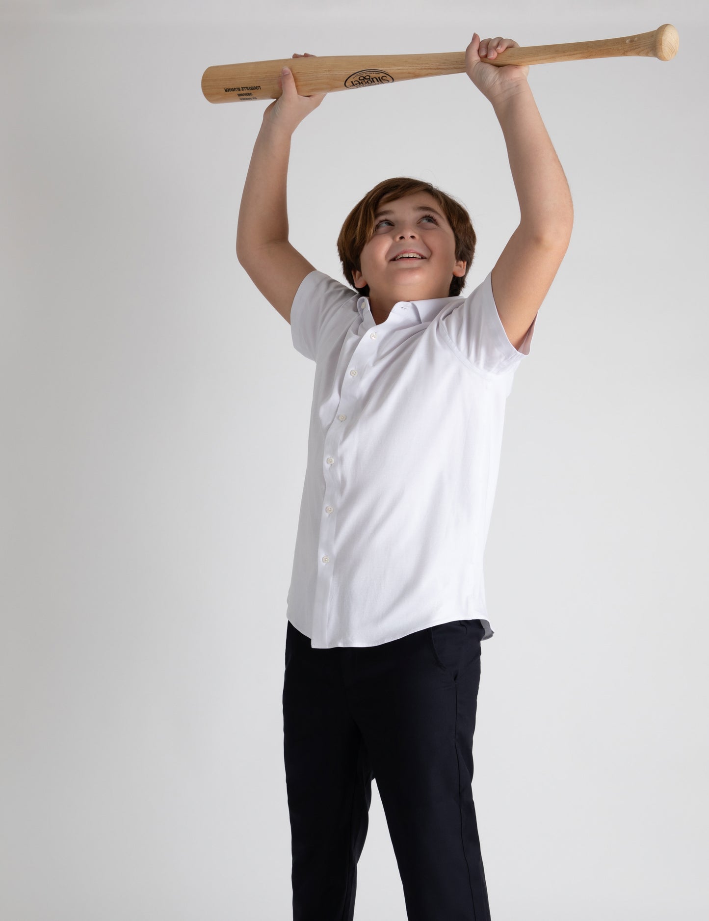 White Knit Dress Shirt Short Sleeve