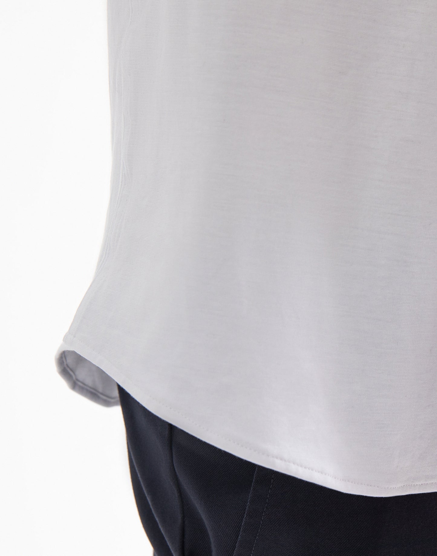 White Knit Dress Shirt Short Sleeve