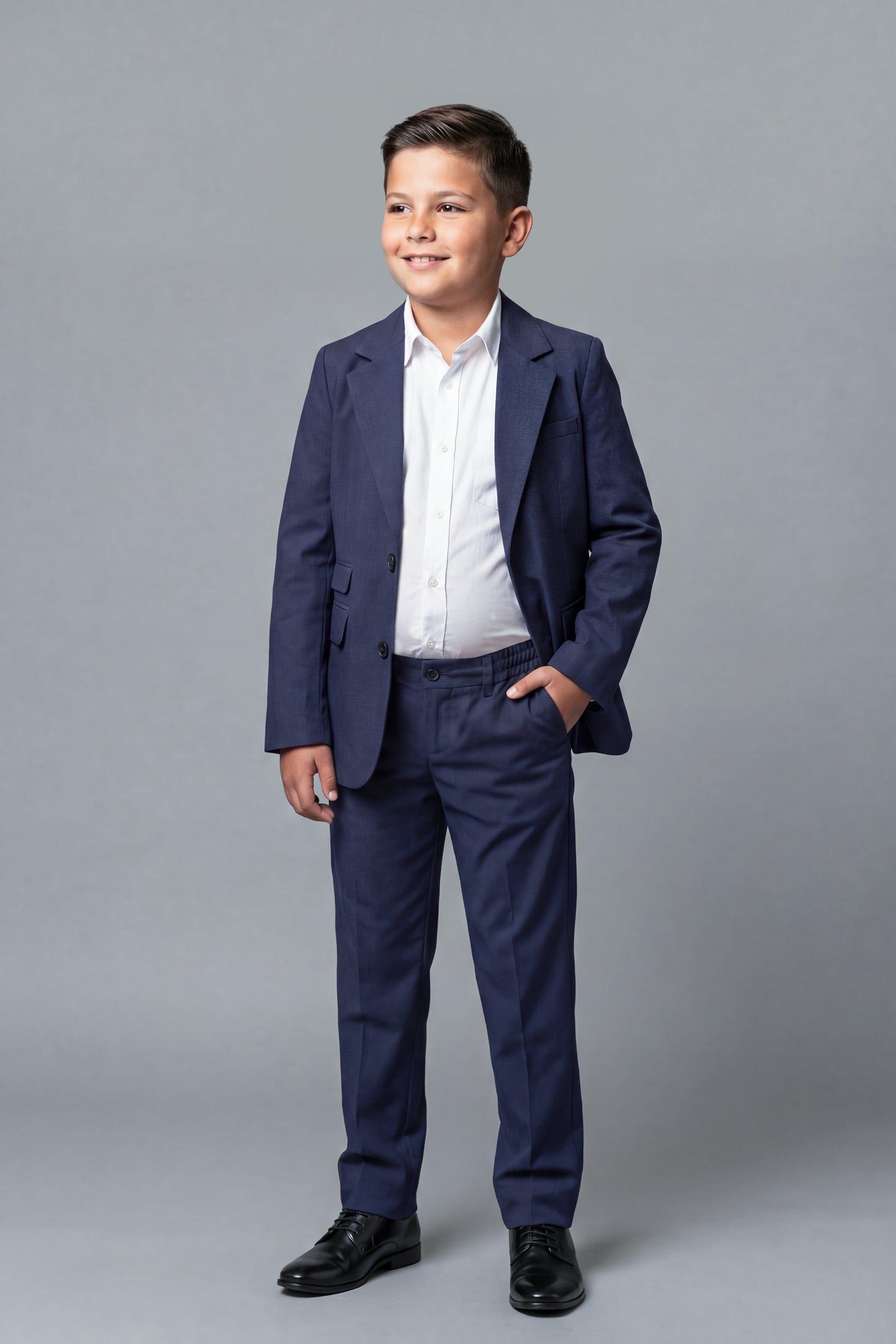 Navy Double Pocket Dress Blazer