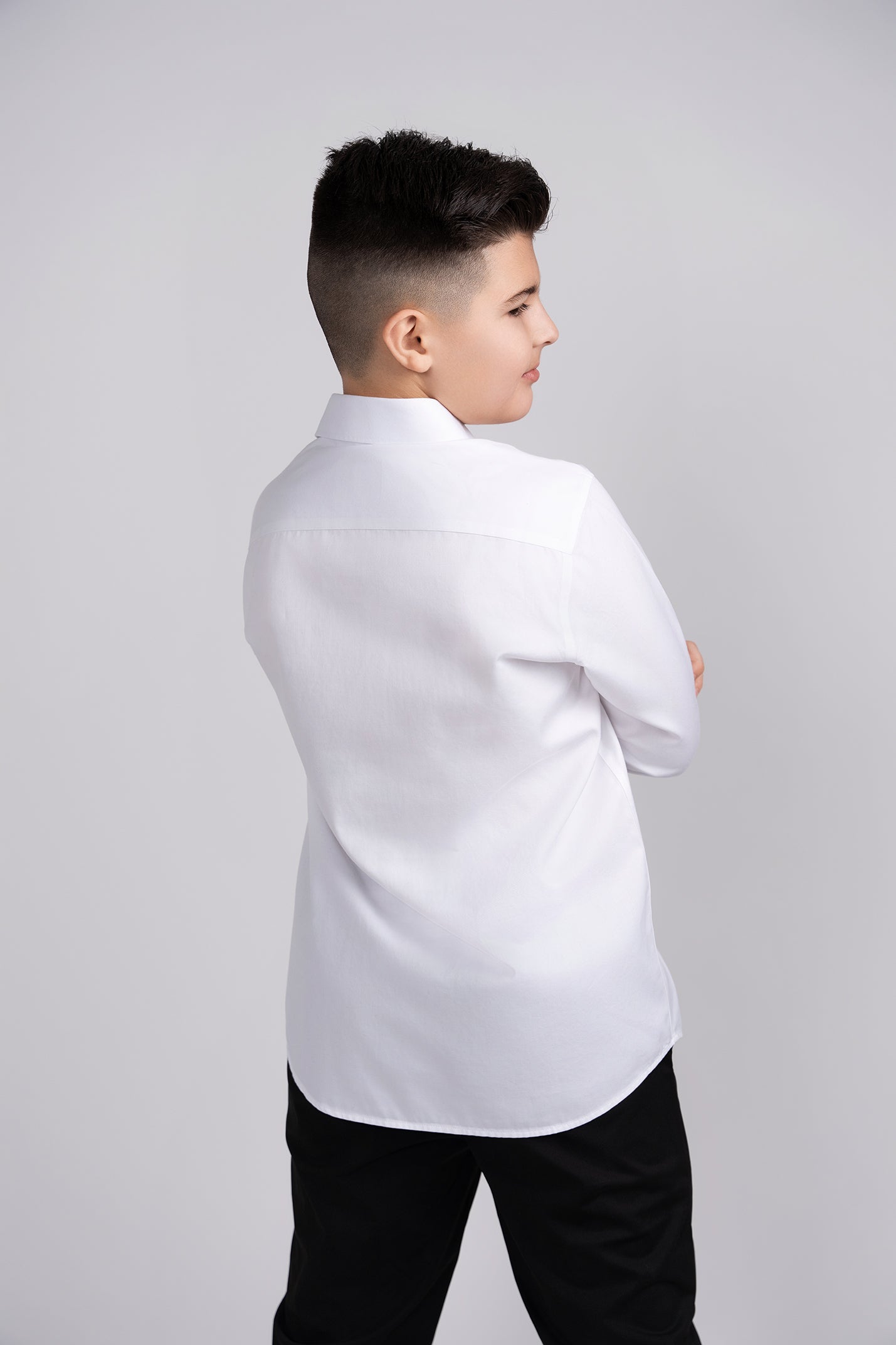 White Non-Iron Dress Shirt Husky Boys