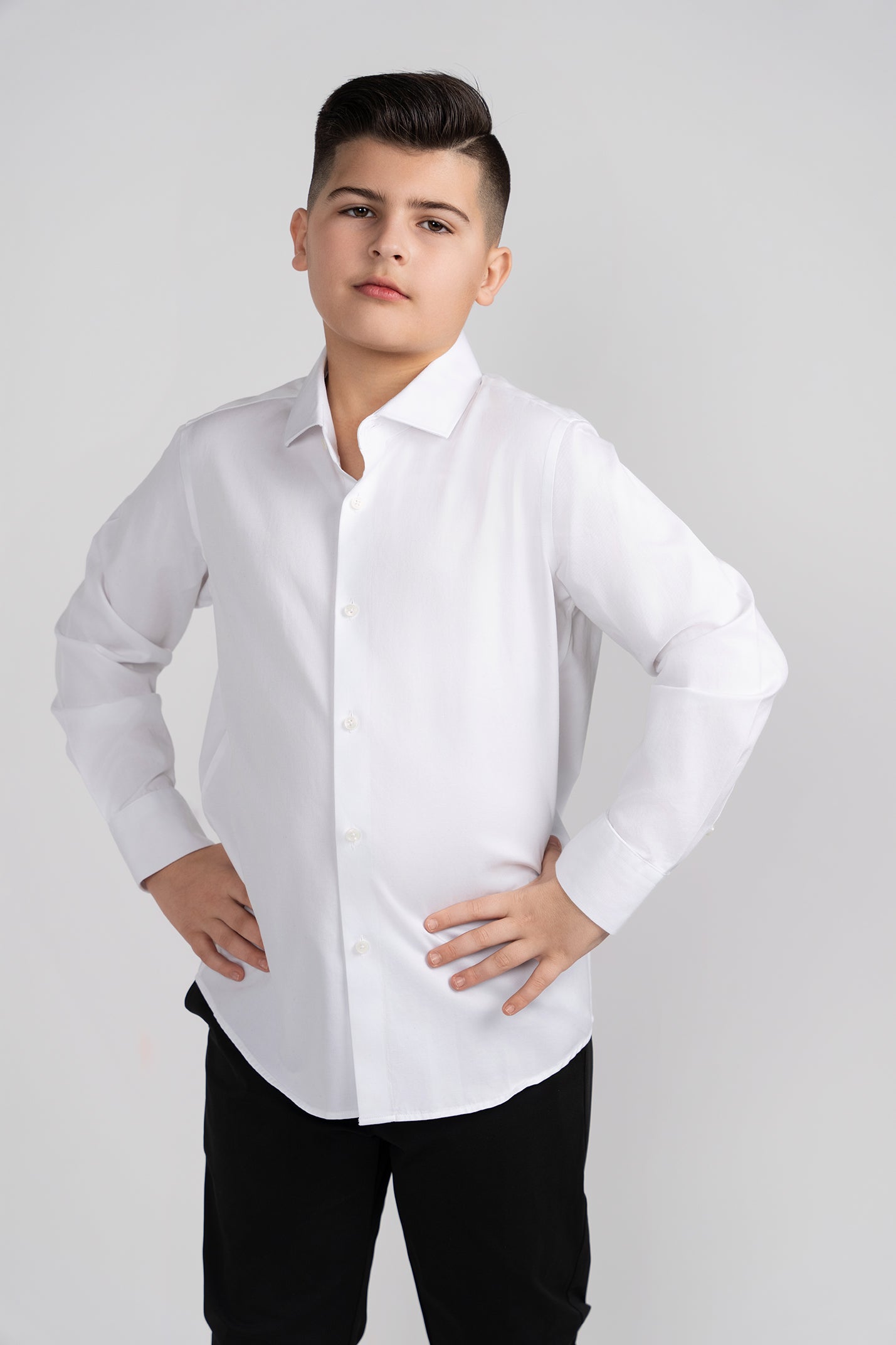 White Non-Iron Dress Shirt Husky Boys