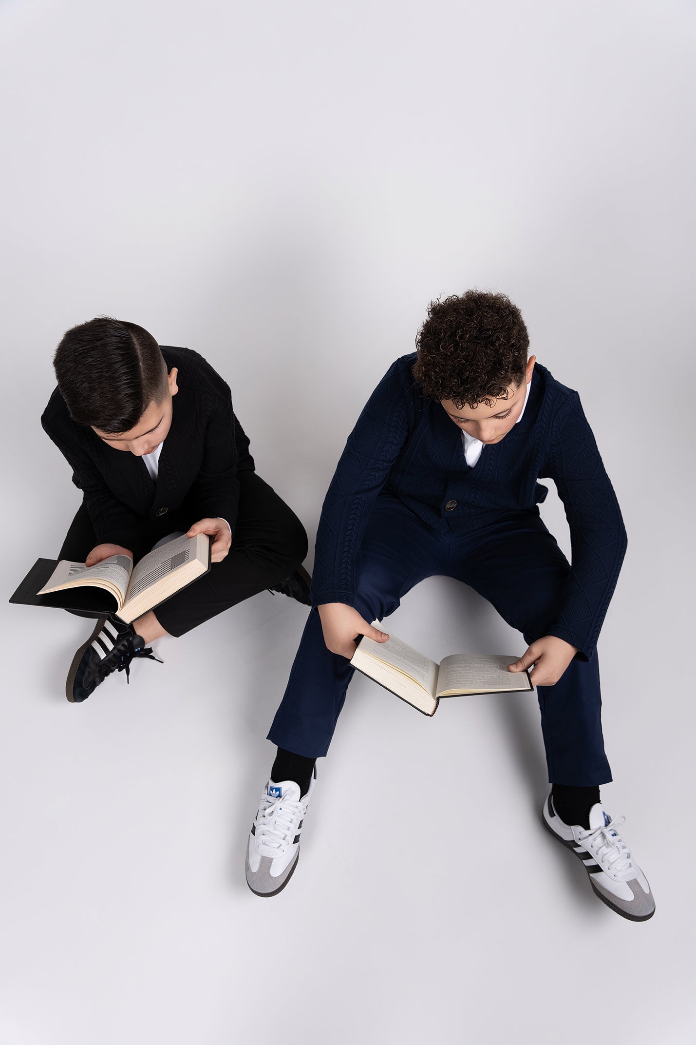 mofi black knit cardigan husky boys