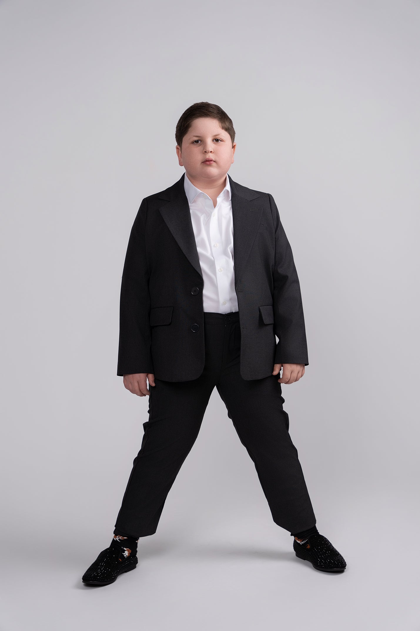 mofi husky boys gray dress pants