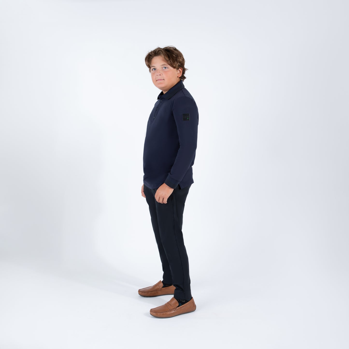 navy Logo Polo husky boys