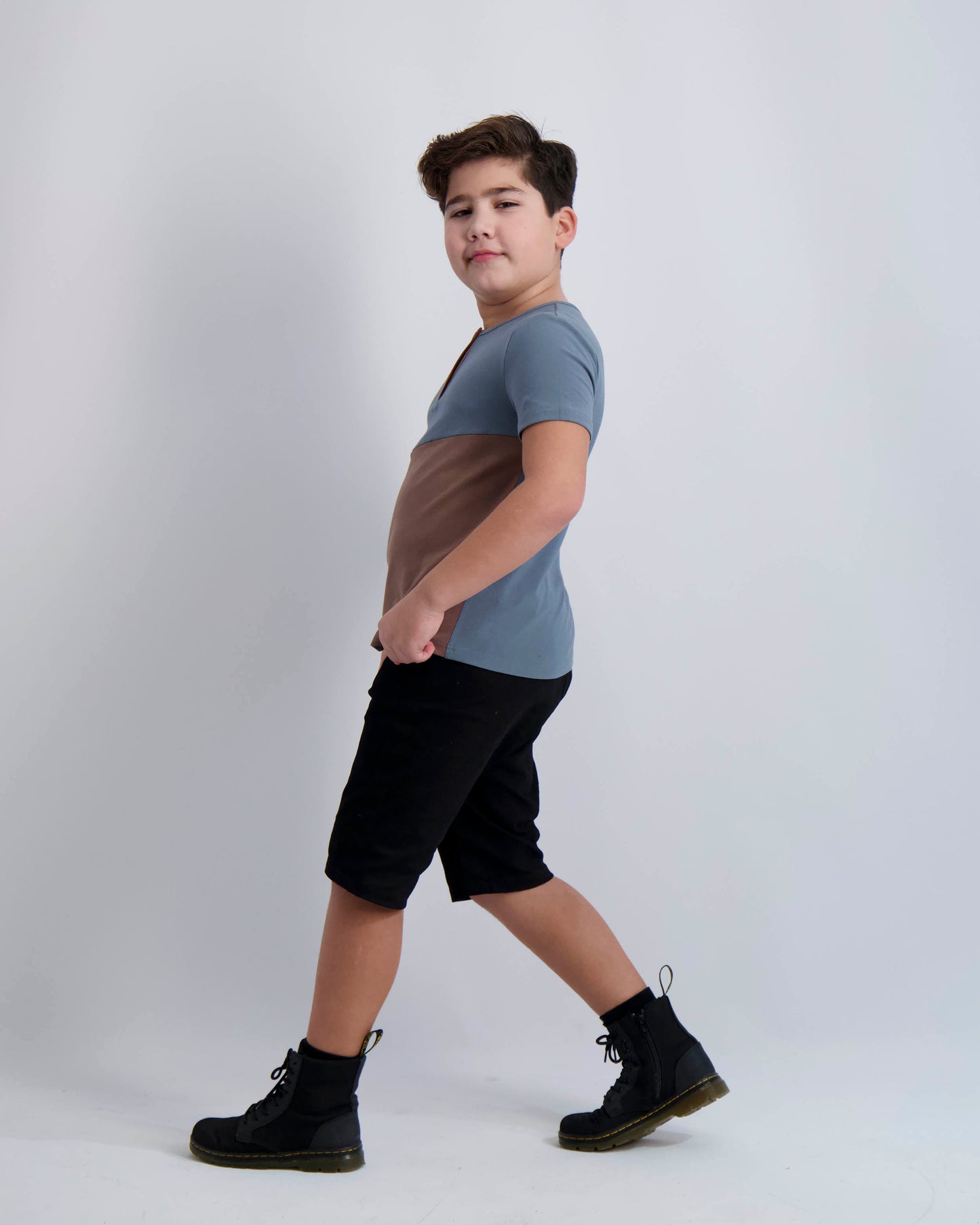 Blueberry and Mocha Contrast Tee