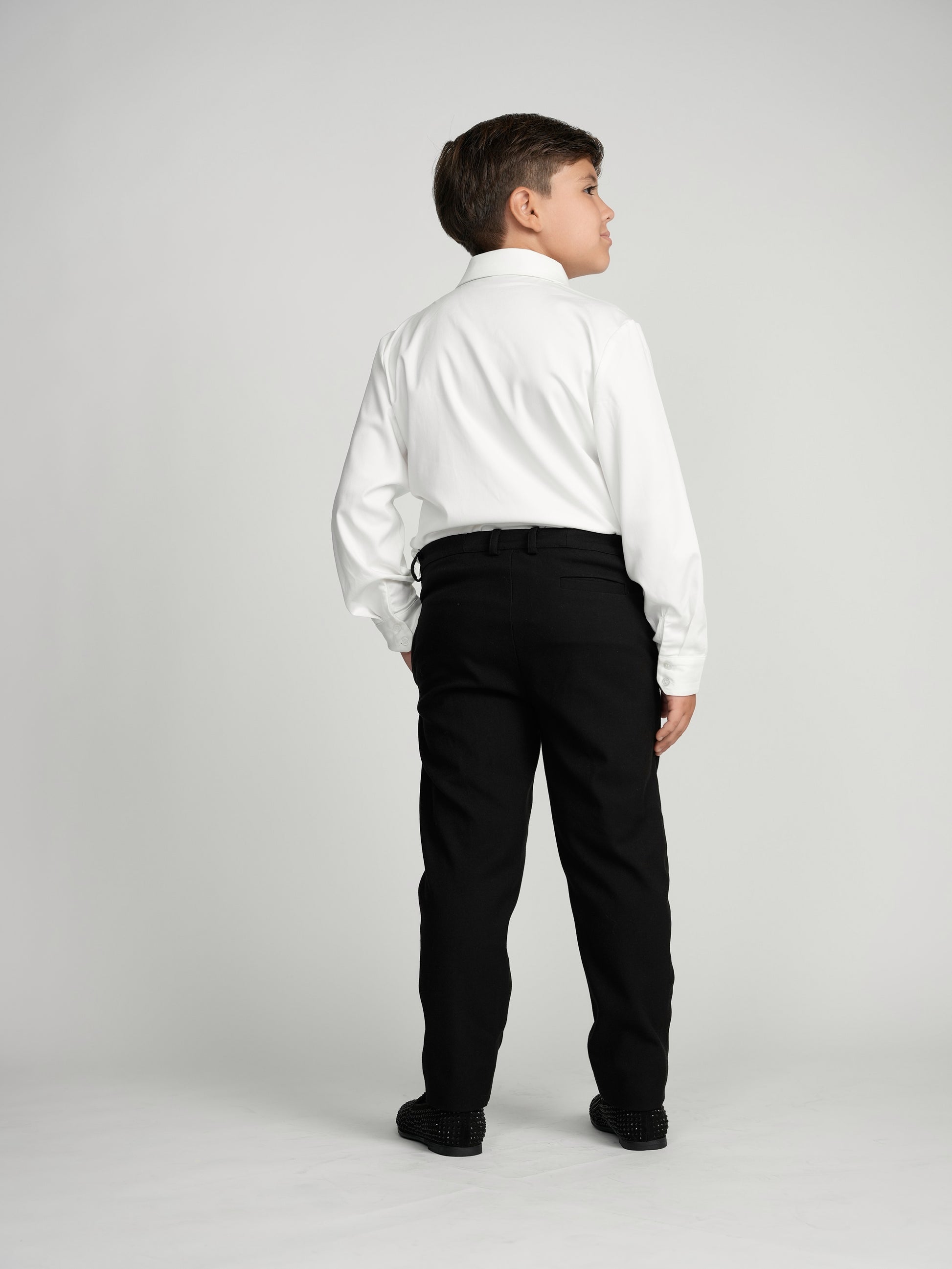 Classic Black Dress Pants Husky Boys