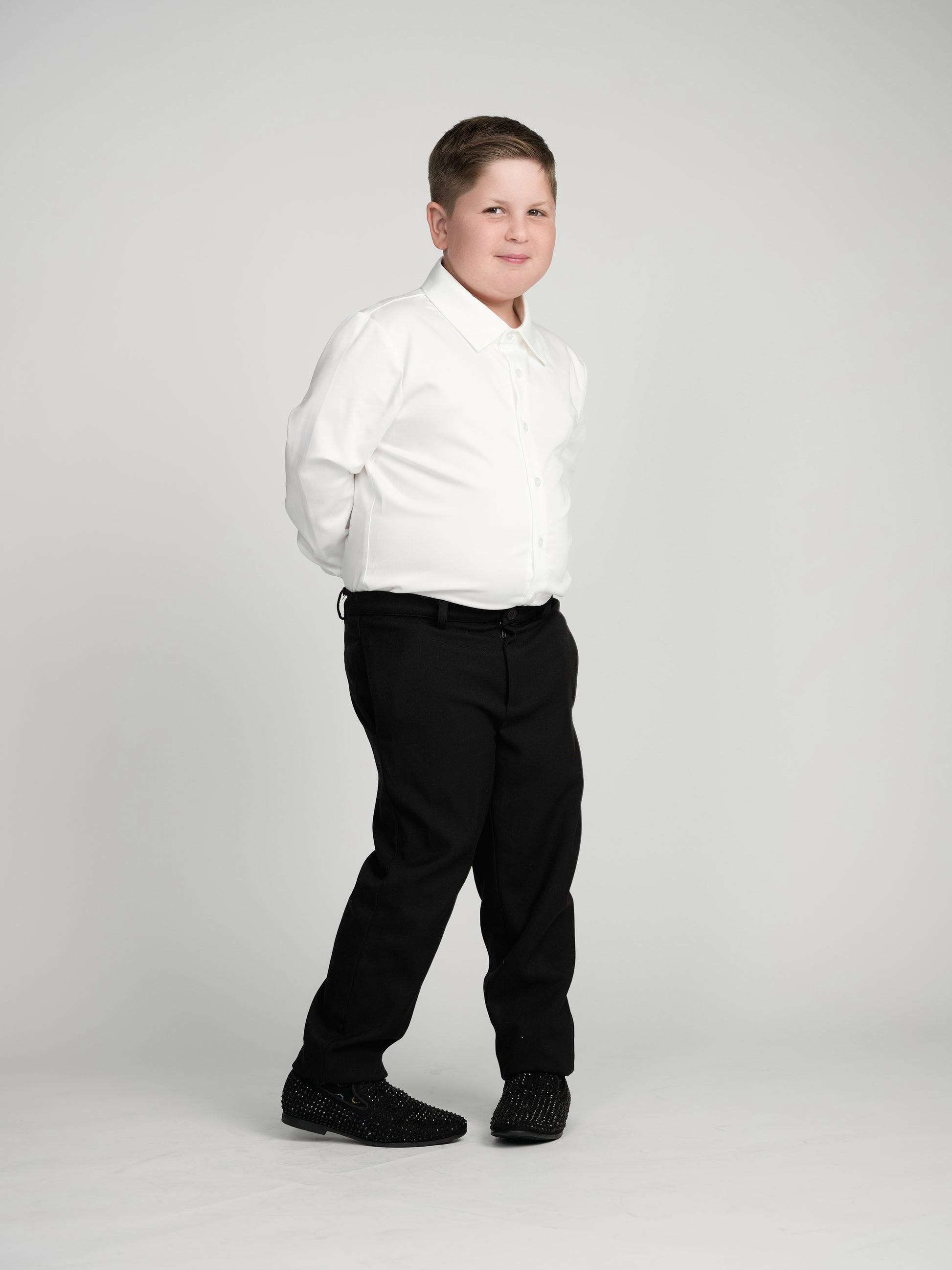 Classic Black Dress Pants Husky Boys