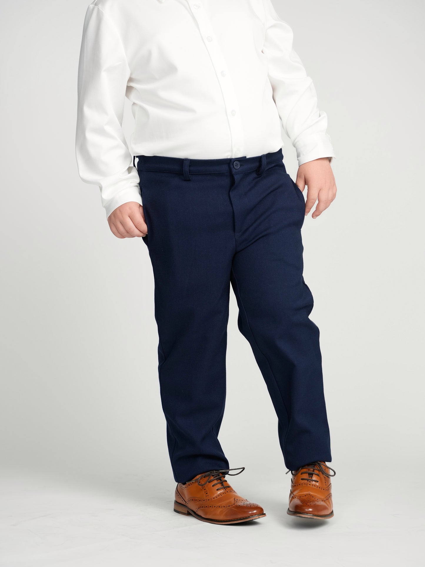 Classic Navy Dress Pants Husky Boys