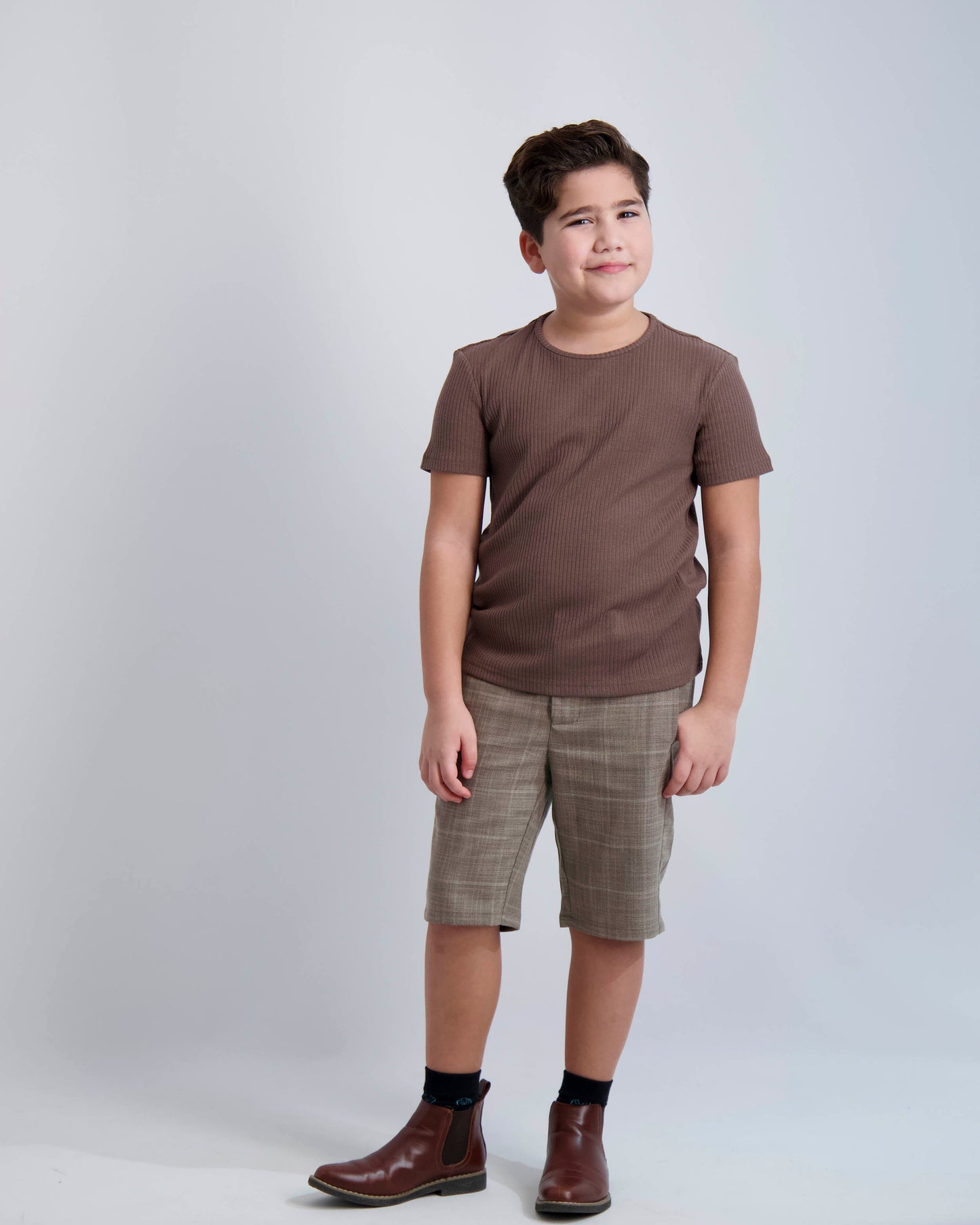 Chocolate Ribbed Crewneck