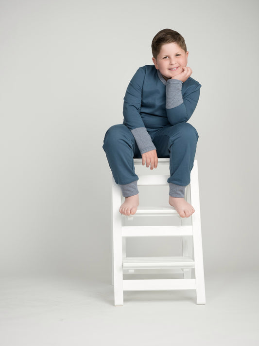 Sapphire Cuffed Pajamas