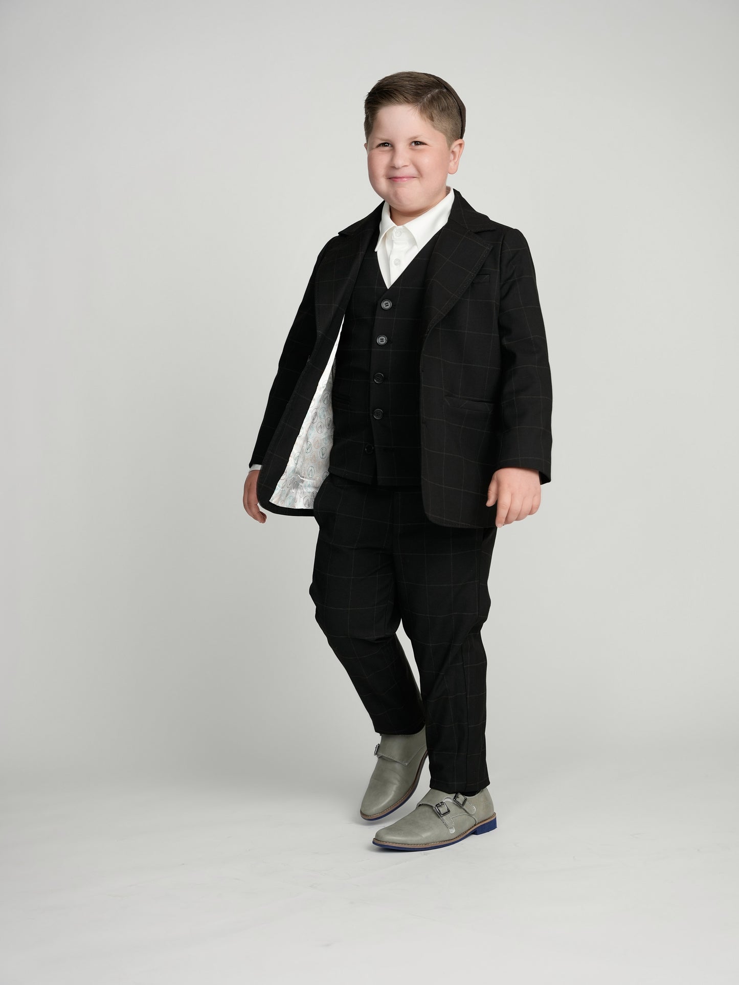 Black Windowpane Dress Blazer