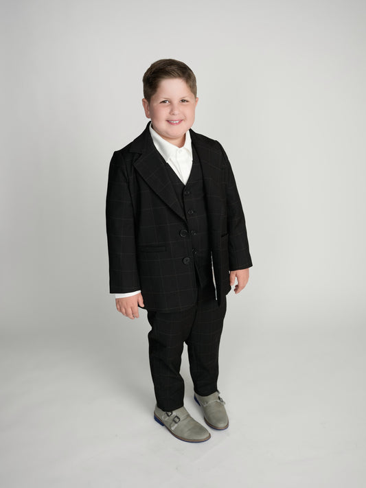 Black Windowpane Dress Blazer