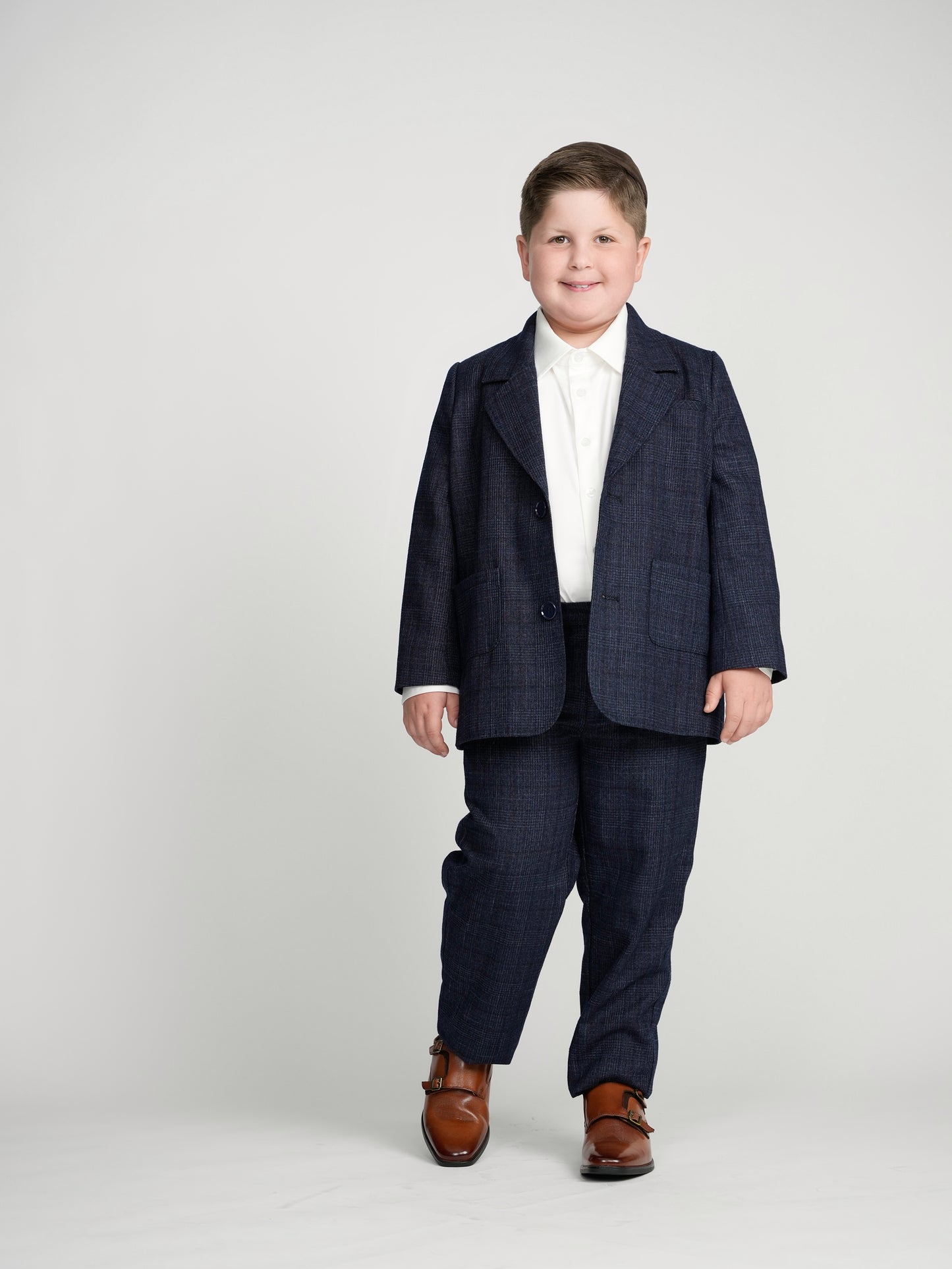 Navy Glen Plaid Dress Blazer