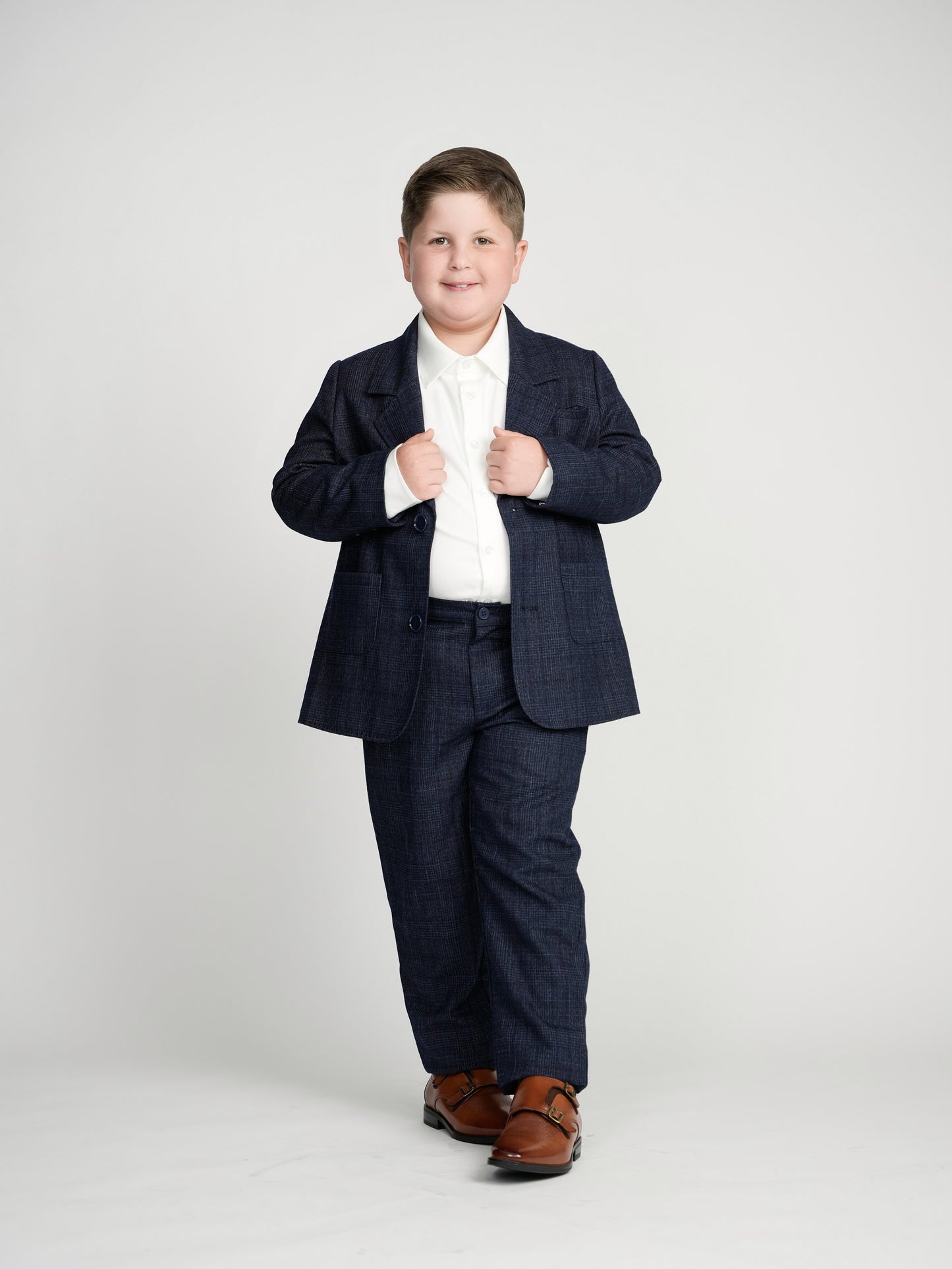 Navy Glen Plaid Dress Blazer