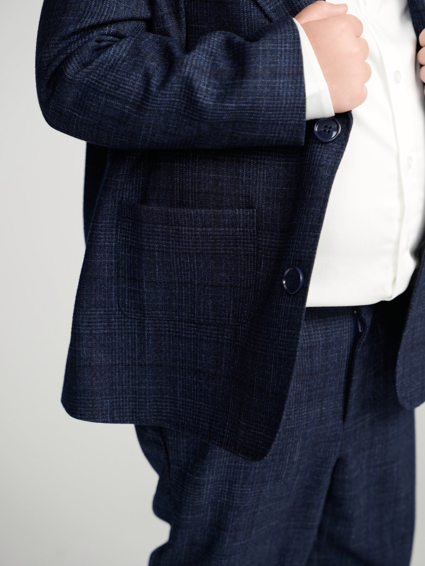 Navy Glen Plaid Dress Blazer