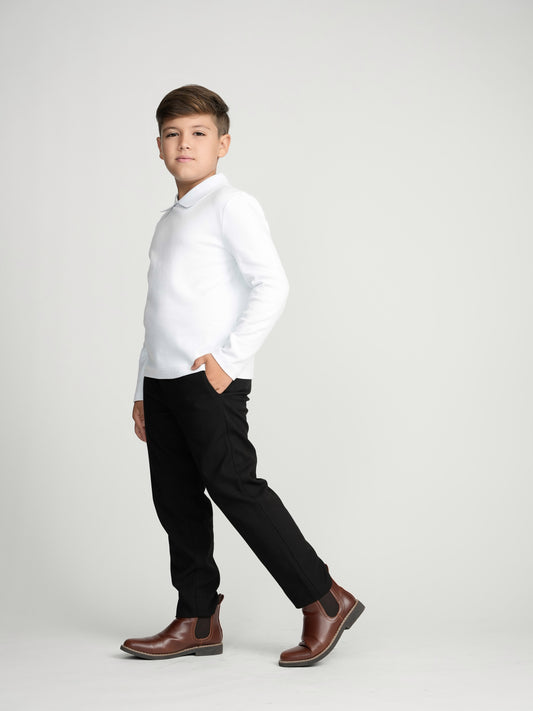 White Collar Top (Long Sleeve)