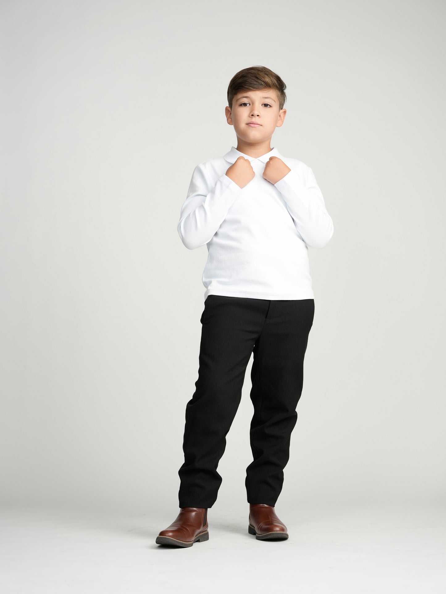 White Collar Top (Long Sleeve)