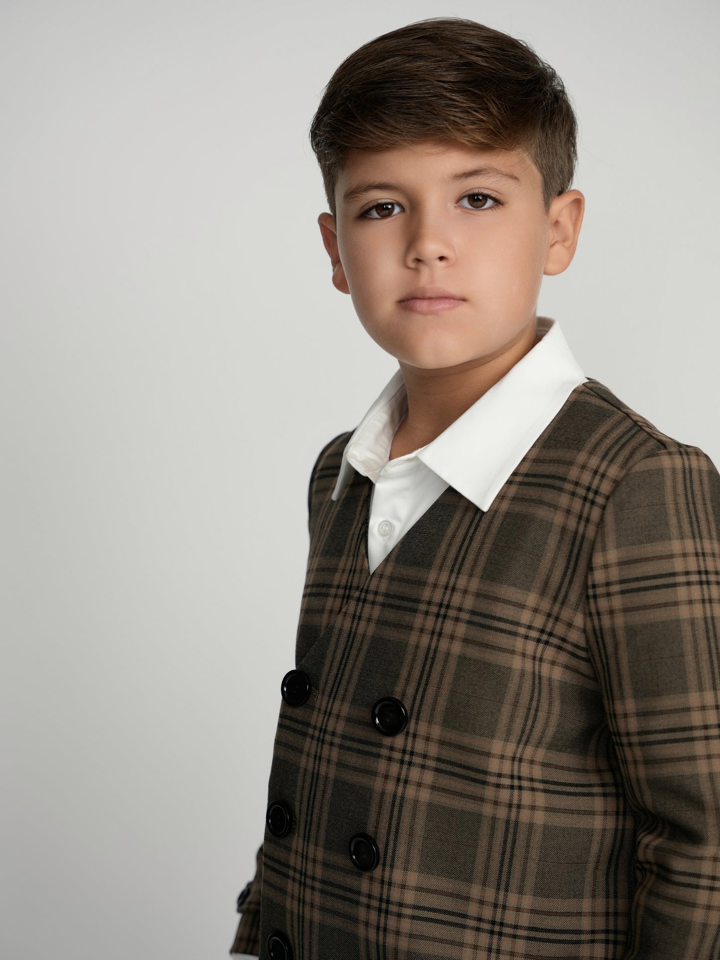 Plaid Double Breasted Dress Blazer
