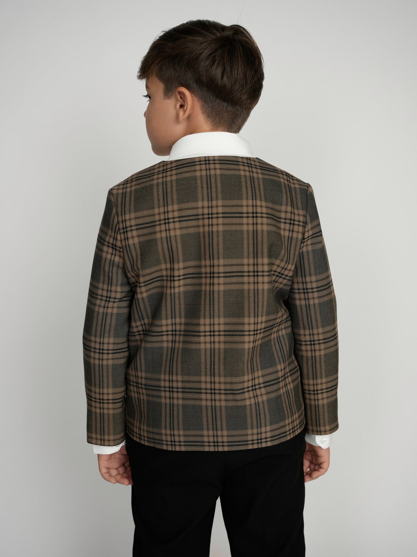 Plaid Double Breasted Dress Blazer