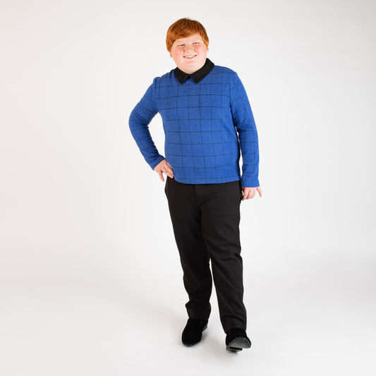 Windowpane Top (Long Sleeve)