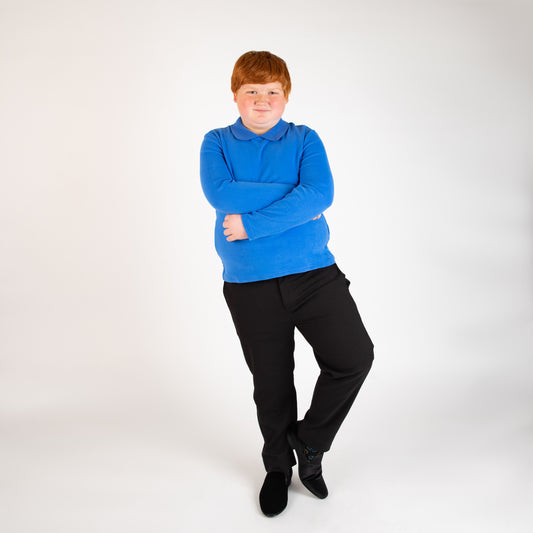 Cobalt Collar Top (Long Sleeve)