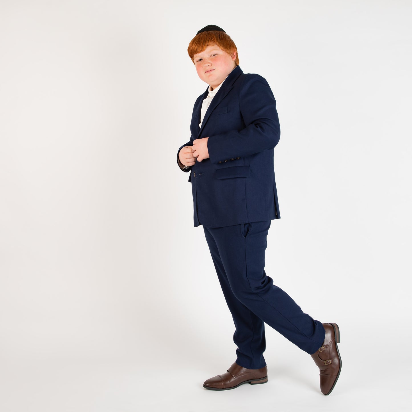 Peak Lapel Navy Dress Blazer