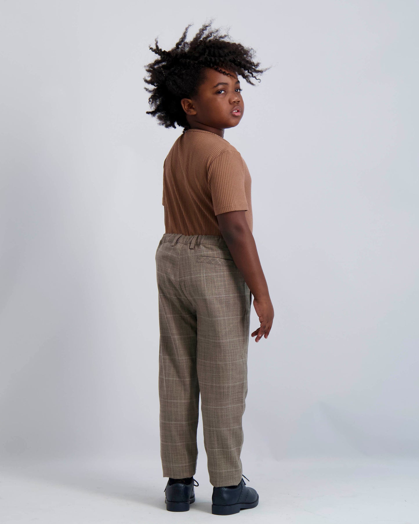 Gingerbread Ribbed Button Top