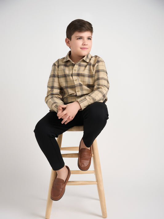 Plaid Button Down Shirt Husky Boys