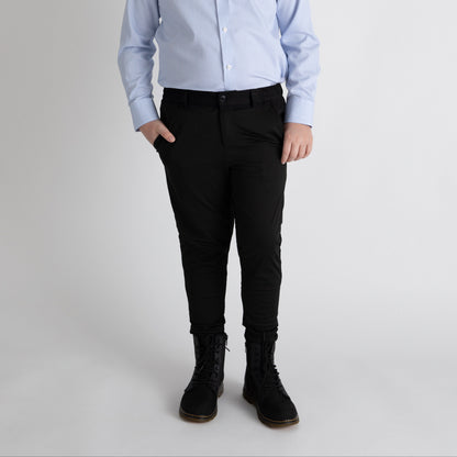 Black Flex Stretch Pants Jogger Waist