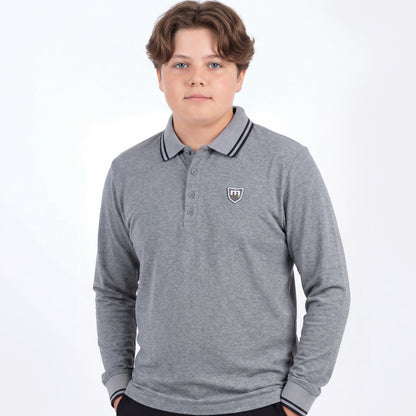 Gray Patch Polo