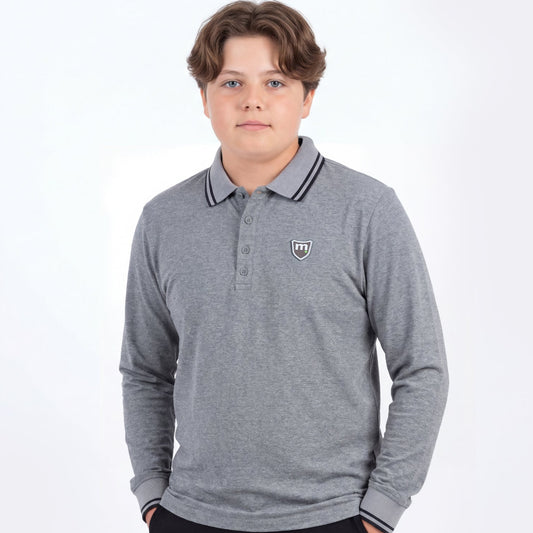 Gray Patch Polo