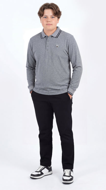 Gray Patch Polo